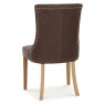 Westbury Rustic Oak Uph Scoop Chair - Espresso Faux Leather (Single) Westbury Rustic Oak Uph Scoop Chair - Espresso Faux Leather (Single)