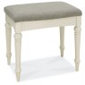 Ashley Antique White Stool - Pebble Brown Fabric Ashley Antique White Stool - Pebble Brown Fabric