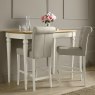 Ashley Antique White Uph Bar Stool - Ivory Bonded Leather (Pair) Ashley Antique White Uph Bar Stool - Ivory Bonded Leather (Pair)