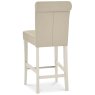 Ashley Antique White Uph Bar Stool - Ivory Bonded Leather (Pair) Ashley Antique White Uph Bar Stool - Ivory Bonded Leather (Pair)