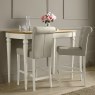 Ashley Antique White Uph Bar Stool - Ivory Bonded Leather (Single) Ashley Antique White Uph Bar Stool - Ivory Bonded Leather (Single)