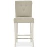 Montreux Soft Grey Upholstered Bar Stool - Grey Bonded Leather