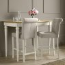 Ashley Antique White Uph Bar Stool - Sand Colour Fabric (Pair) Ashley Antique White Uph Bar Stool - Sand Colour Fabric (Pair)