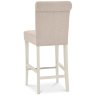 Ashley Antique White Uph Bar Stool - Sand Colour Fabric (Pair) Ashley Antique White Uph Bar Stool - Sand Colour Fabric (Pair)