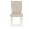 Ashley Antique White Uph Chair - Ivory Bonded Leather (Single) Ashley Antique White Uph Chair - Ivory Bonded Leather (Single)