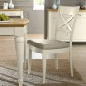 Ashley Antique White X Back Chair - Ivory Bonded Leather (Pair)