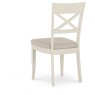 Ashley Antique White X Back Chair - Ivory Bonded Leather (Single) Ashley Antique White X Back Chair - Ivory Bonded Leather (Single)