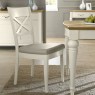 Ashley Antique White X Back Chair - Ivory Bonded Leather (Single) Ashley Antique White X Back Chair - Ivory Bonded Leather (Single)