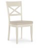 Montreux Antique White X Back Chair - Ivory Bonded Leather (Single)