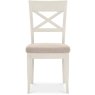 Ashley Antique White X Back Chair - Sand Colour Fabric (Pair) Ashley Antique White X Back Chair - Sand Colour Fabric (Pair)