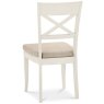 Ashley Antique White X Back Chair - Sand Colour Fabric (Pair) Ashley Antique White X Back Chair - Sand Colour Fabric (Pair)