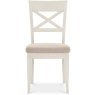 Montreux Antique White X Back Chair - Sand Colour Fabric (Pair) Montreux Antique White X Back Chair - Sand Colour Fabric (Pair)