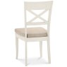 Montreux Antique White X Back Chair - Sand Colour Fabric (Pair) Montreux Antique White X Back Chair - Sand Colour Fabric (Pair)