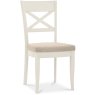 Montreux Antique White X Back Chair - Sand Colour Fabric (Pair) Montreux Antique White X Back Chair - Sand Colour Fabric (Pair)