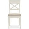 Ashley Antique White X Back Chair - Sand Colour Fabric (Single) Ashley Antique White X Back Chair - Sand Colour Fabric (Single)