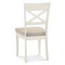 Ashley Antique White X Back Chair - Sand Colour Fabric (Single) Ashley Antique White X Back Chair - Sand Colour Fabric (Single)