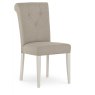 Bentley Designs Montreux Grey Washed Oak & Soft Grey 4-6 Seater Dining Set & 4 Upholstered Chairs in Pebble Grey Fabric- chai