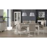 Ashley Grey Washed Oak & Soft Grey 6-8 Seater Table & 6 Upholstered Chairs in Pebble Grey Fabric