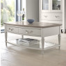 Montreux Grey Washed Oak & Soft Grey Coffee Table With Drawers