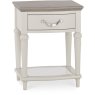 Montreux Grey Washed Oak & Soft Grey Lamp Table With Drawer