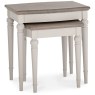 Montreux Grey Washed Oak & Soft Grey Nest Of Lamp Tables
