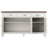 Montreux Grey Washed Oak & Soft Grey Wide Sideboard