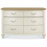 Ashley Pale Oak & Antique White 6 Drawer Wide Chest Ashley Pale Oak & Antique White 6 Drawer Wide Chest