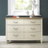 Ashley Pale Oak & Antique White 6 Drawer Wide Chest Ashley Pale Oak & Antique White 6 Drawer Wide Chest