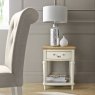 Ashley Pale Oak & Antique White Lamp Table With Drawer