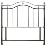 Chloe Black & Shiny Nickel Headboard Double 135cm