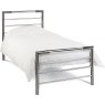 Urban Shiny Nickel & Black Nickel Bedstead Single 90cm