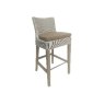 Leon Counter Stool - Palestone with Cushion & Wooden Legs