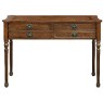 Powerscourt Dark Burl Console Table With 4 Drawers