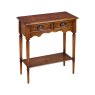 Powerscourt Dark Burl Hall Table With 2 Drawers