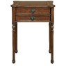 Powerscourt Dark Burl Small Console Table With 2 Drawers