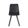 Vintage Black Pu Chair with Metal Leg