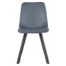 Vintage Blue Pu Chair with Metal Leg