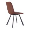 Vintage Cognac Pu Chair with Metal Leg Vintage Cognac Pu Chair with Metal Leg