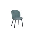 Clio Light Green Fabric Chair with Antracite Grey Metal Leg