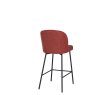 Clio Red Fabric Counter Stool Clio Red Fabric Counter Stool