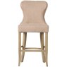 Guia Beige Button Back Counter Stool (With Piping)