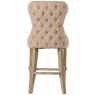 Guia Beige Button Back Counter Stool (With Piping) Guia Beige Button Back Counter Stool (With Piping)
