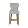 Guia Grey Button Back Counter Stool (With Piping)