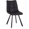 Louise Pu Vintage Black Chair with Anthracite Grey Metal Leg