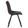 Louise Pu Vintage Black Chair with Anthracite Grey Metal Leg Louise Pu Vintage Black Chair with Anthracite Grey Metal Leg