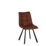 Louise Pu Vintage Cognac Chair with Anthracite Grey Metal Leg