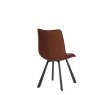 Louise Pu Vintage Cognac Chair with Anthracite Grey Metal Leg Louise Pu Vintage Cognac Chair with Anthracite Grey Metal Leg