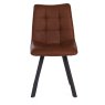 Louise Pu Vintage Cognac Chair with Anthracite Grey Metal Leg Louise Pu Vintage Cognac Chair with Anthracite Grey Metal Leg