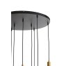 Hanglamp 9L 835x795 cm LEKAR antiek brons+smoke glas Hanglamp 9L 835x795 cm LEKAR antiek brons+smoke glas