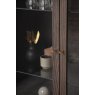 Velvet Vitrine with 3 Doors & Fluted Sides Velvet Vitrine with 3 Doors & Fluted Sides